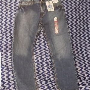 Arizona medium wash slim straight jeans
